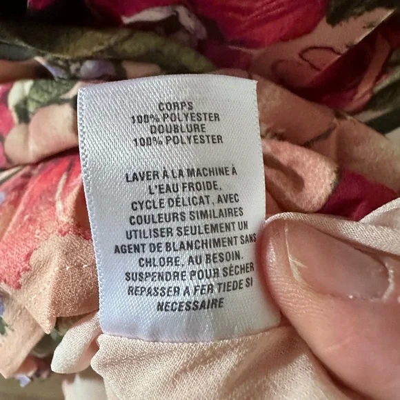 NWT Leith Coral and Pink Floral Midi Dress with Pleated Skirt M - Picture 12 of 15